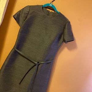 Vintage Leonard Arkin  gray designer dress with Union tag and belt
